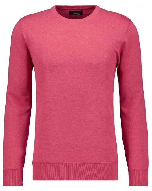 RAGMAN Rundhalspullover in Pink für Herren