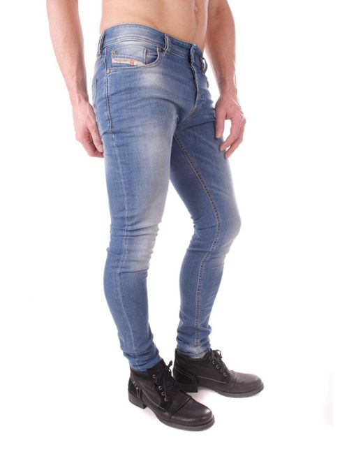 DIESEL Fit- Sleenker 0670K Stretch Jeans Hose Slim Skinny in Blue für Herren