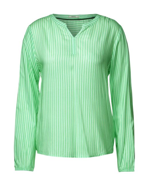 Cecil Klassische Bluse Bluse mit Streifenmuster in Smash Green (1-tlg)  Nicht Vorhanden | Lyst DE