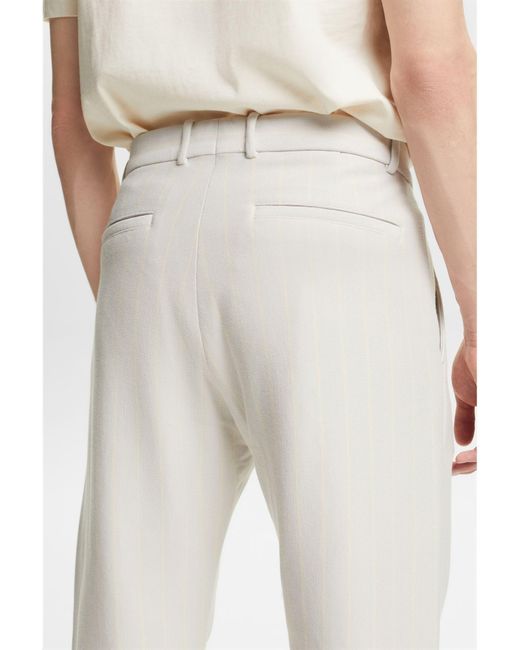 Esprit Nadelstreifen-Anzughose aus Baumwoll-Piqué in Gray für Herren