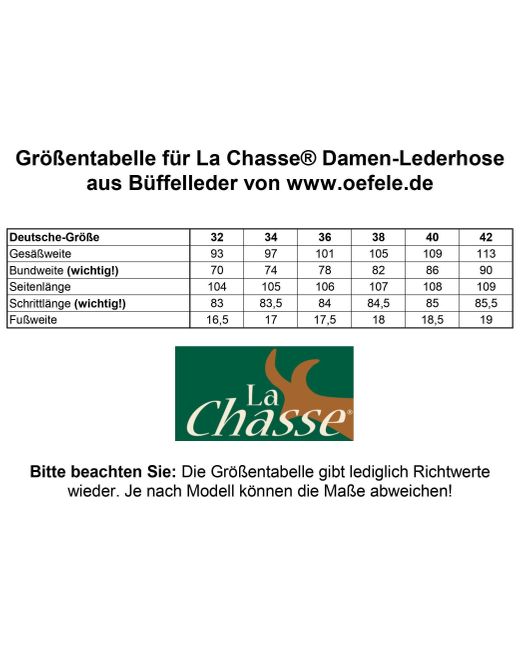 La Chasse ® Jagd Lederhose aus üffelleder strapazierfähig Büffellederhose in Black für Herren