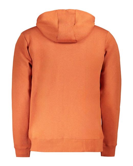 Norway 1963 Kapuzen-Sweatshirt Braun mit Reißverschluss in Orange für Herren