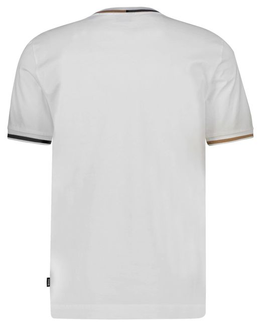 Boss T-Shirt THOMPSON Regular Fit (1-tlg) in White für Herren