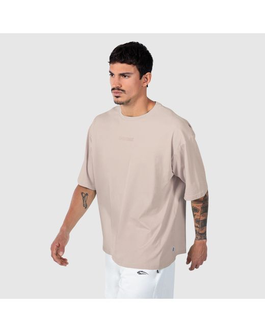 Smilodox T-Shirt Brodie Oversize, 100% Baumwolle in Natural für Herren