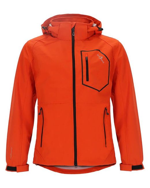 Blue Wave Softshelljacke Jacke Louis mit verstellbarer Kapuze in Orange für Herren