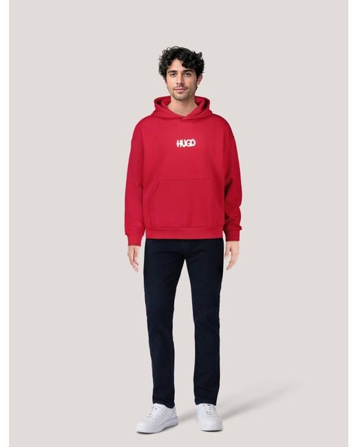 HUGO Hoodie NIMAYHO in Red für Herren