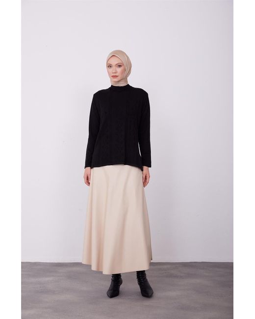 Armine Black Langarmbluse Armine Pullover – Moderne und elegante Hijab-Mode