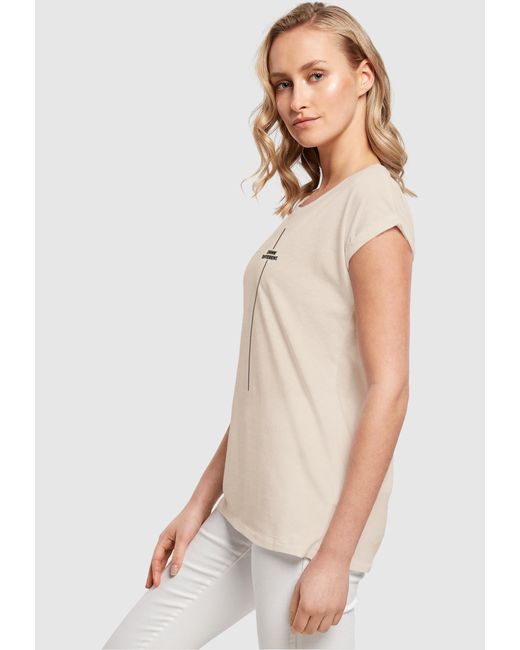 Merchcode T-Shirt Ladies Think Different Shoulder | Tee Natur Lyst DE (1-tlg) Extended in