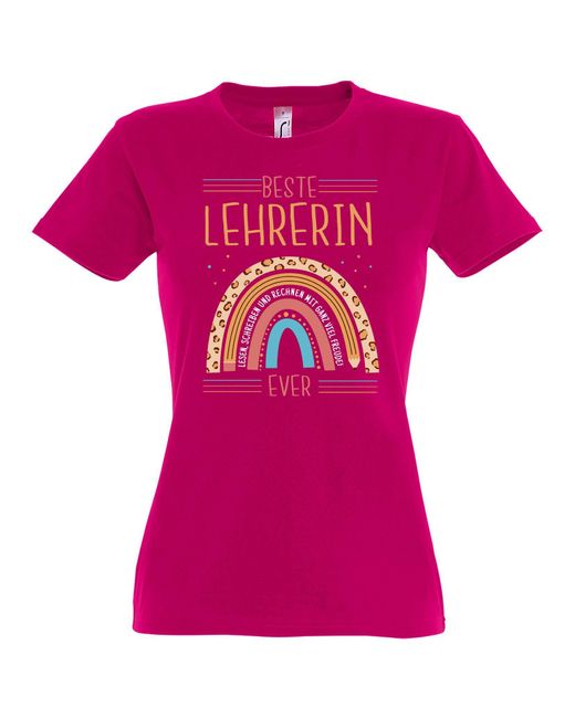 Youth Designz T-Shirt BESTE LEHRERIN EVER in Pink | Lyst DE