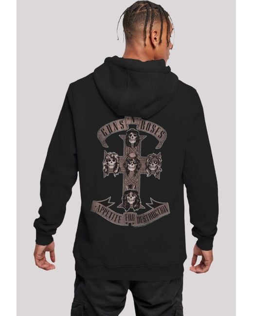 F4NT4STIC Kapuzenpullover Guns 'n' Roses Appetite for Destruction Sepia Premium Qualität in Black für Herren