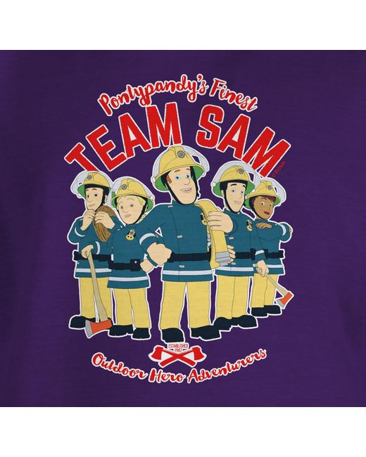Shirtracer T-Shirt Team Feuerwehrmann Sam Mädchen in Purple für Herren