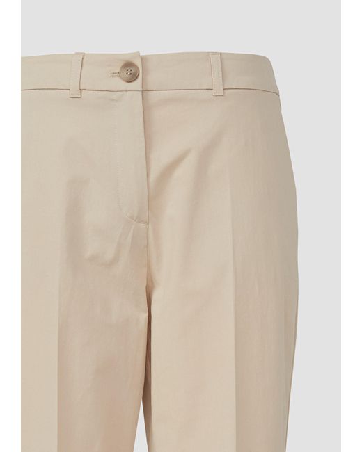 S.oliver White 7/8-Hose Chinohose aus Baumwollmix im Slim Fit