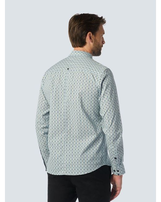 No Excess Hemd mit Minimalprint - hemd Langarmhemd in Gray für Herren