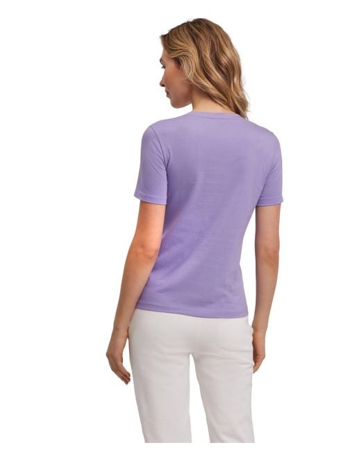 Falke Purple T-Shirt aus reiner Baumwolle