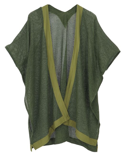 Guru-Shop Green Langjacke Offener Boho Cardigan, plus size Jacke, Kimono.. Ethno Style