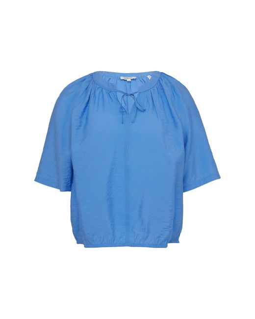 S.oliver Blue Kurzarmbluse mit All-Over Print
