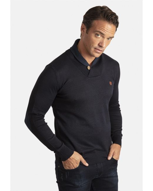 Sir Raymond Tailor Strickpullover Erasmo mit gemütlichem Stehkragen in Black für Herren