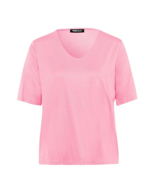 FRANK WALDER Pink Kurzarmshirt aus weichem Jersey