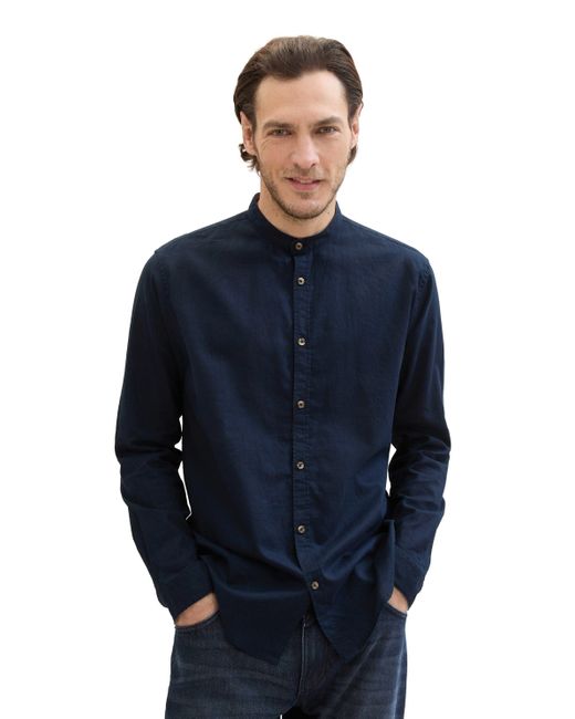 Tom Tailor Langarmhemd in Blue für Herren