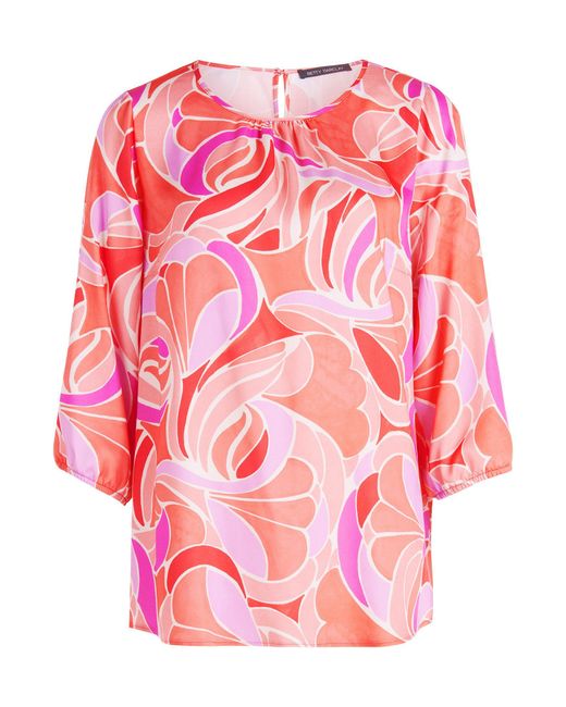 Betty Barclay Pink Satinbluse Satin-Bluse mit 3/4 Arm