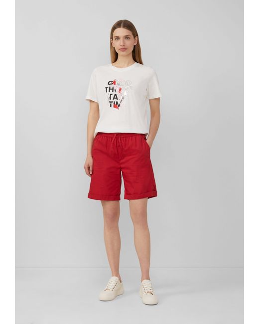 S.oliver Red Leichte Relaxed-Fit-Shorts aus Baumwollmix