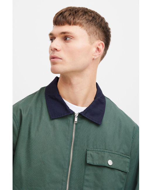 Solid Fieldjacket SDIb casual Jacke mit abgesetztem Kragen in Green für Herren