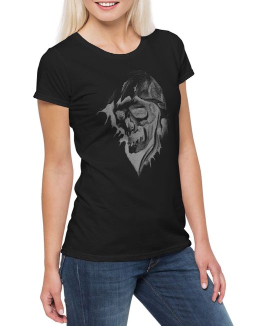 Urban Backwoods Black Print- Grim Reaper II T-Shirt Schnitter Sensenmann The Death Skeleton