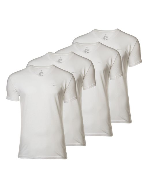 Gant T-Shirt Baumwolle (Packung, 4er Pack) in Metallic für Herren