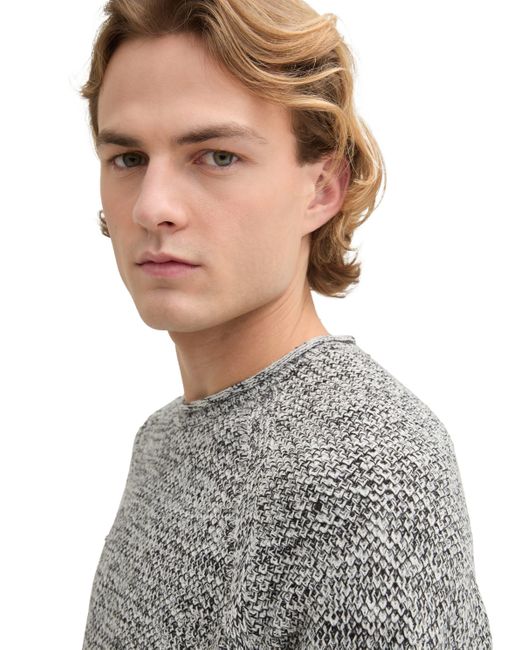Tom Tailor Strickpullover in Gray für Herren