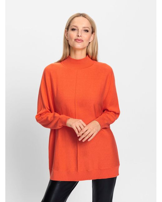 heine Orange Strickpullover Pullover