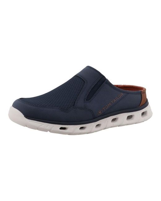 Tom Tailor Valter Clog Schlupfschuh, Sommerschuh Mit Komfortablen Stretcheinsätzen in Blue für Herren