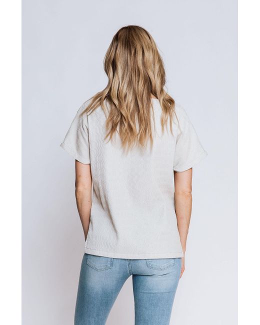 Zhrill White T-Shirt LENTI Beige (0-tlg)