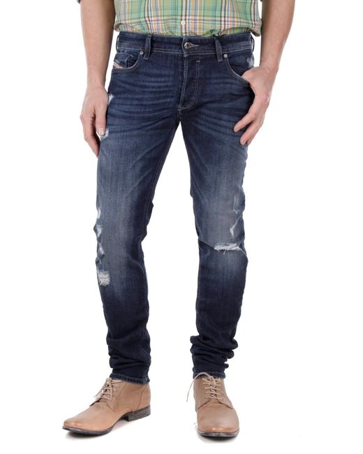 DIESEL Fit- Troxer R8KJ4 Jeans Hose Regular Slim Skinny in Blue für Herren