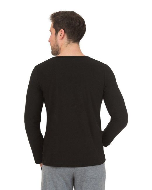 Trigema Strickfleece-Pullover Fleece–Rundhalsshirt in Schwarz für Herren |  Lyst DE