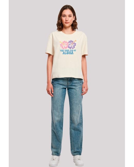 F4NT4STIC White Shirt You had me at Aloha Premium Qualität