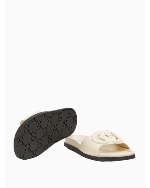 Sandalias Gg Entrelazada, Talla Gucci de color White