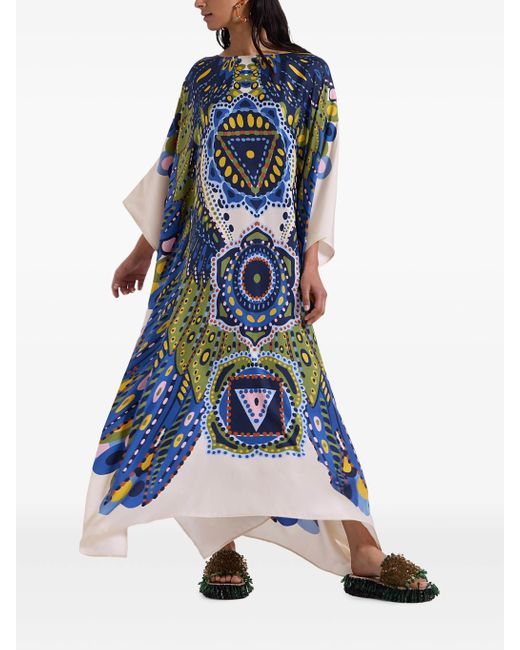 Vestido Square Kaftan Talla LaDoubleJ de color Blue