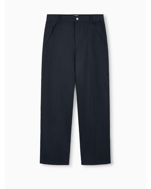 Pantalones De Twill De Algodón, Talla Bottega Veneta de hombre de color Blue