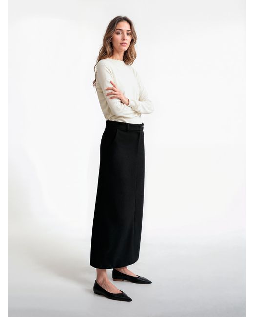 Falda Midi, Talla Totême  de color Black