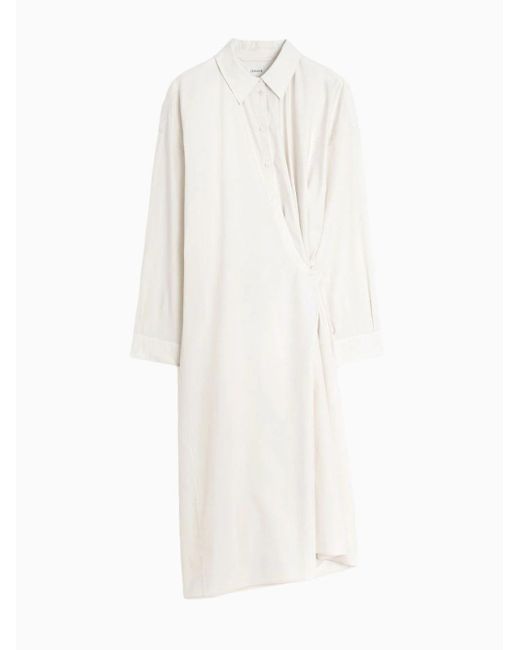 Vestido Twisted, Talla Lemaire de color White
