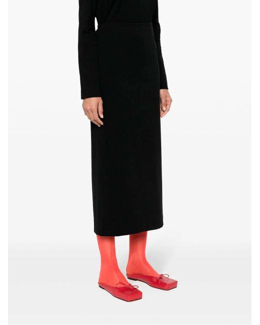 Falda Midi Compact Ultra, Talla Tibi de color Black