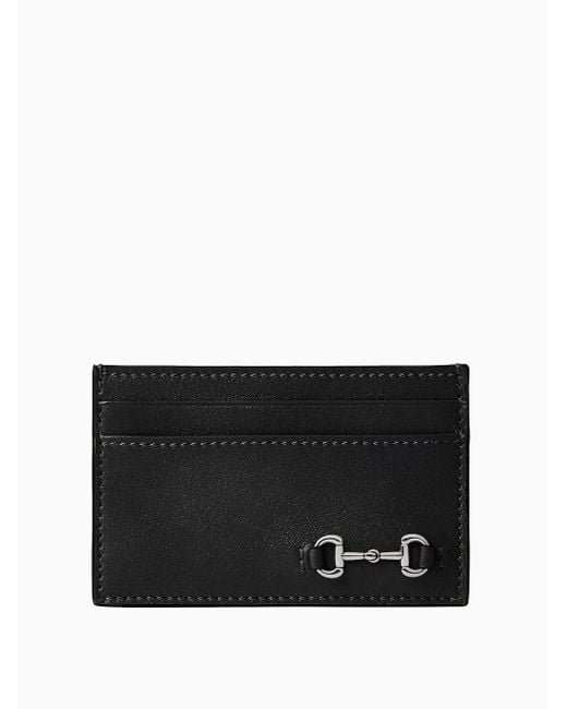 Tarjetero Horsebit, Talla Gucci de hombre de color Black