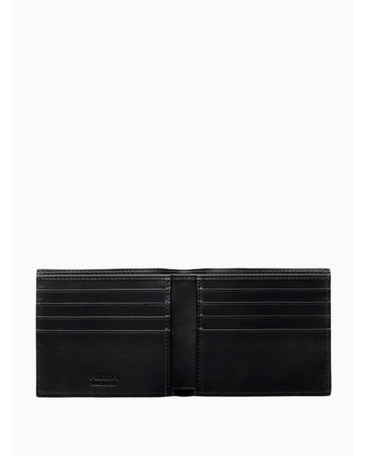 Billetero Con Logo Triangular, Talla Prada de hombre de color Black