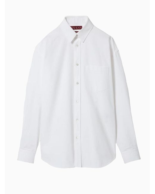 Camisa De Popelina, Talla Gucci de hombre de color White