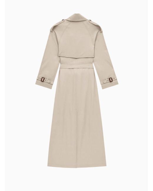 Gabardina Con Cinturón, Talla Saint Laurent de color Natural