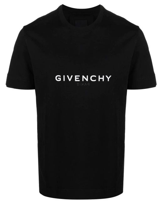Camiseta slim fit con logo inverso Givenchy de hombre de color Black