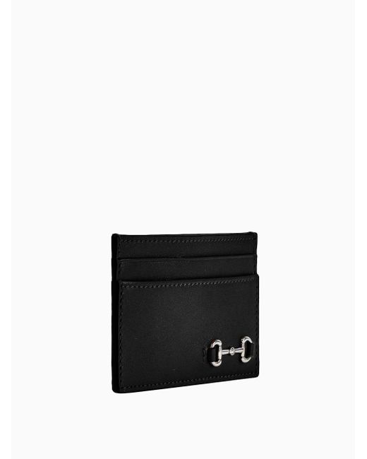 Tarjetero Horsebit, Talla Gucci de hombre de color Black