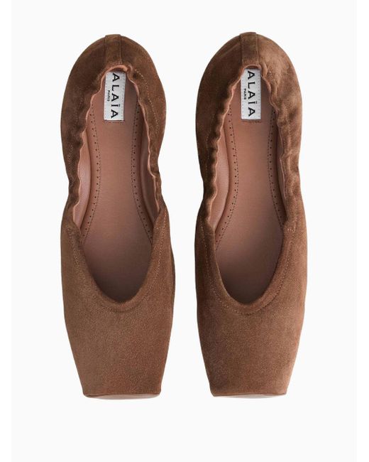 Bailarinas Punta Cuadrada, Talla Alaïa de color Brown