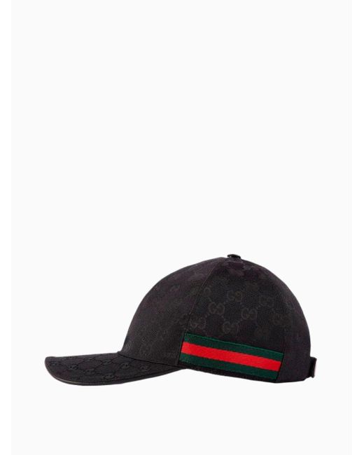 Gorra De Béisbol De Lona Gg, Talla Gucci de hombre de color Black