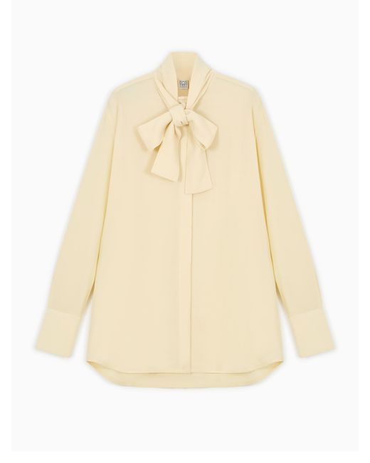 Camisa Lavaliere, Talla Totême  de color Natural